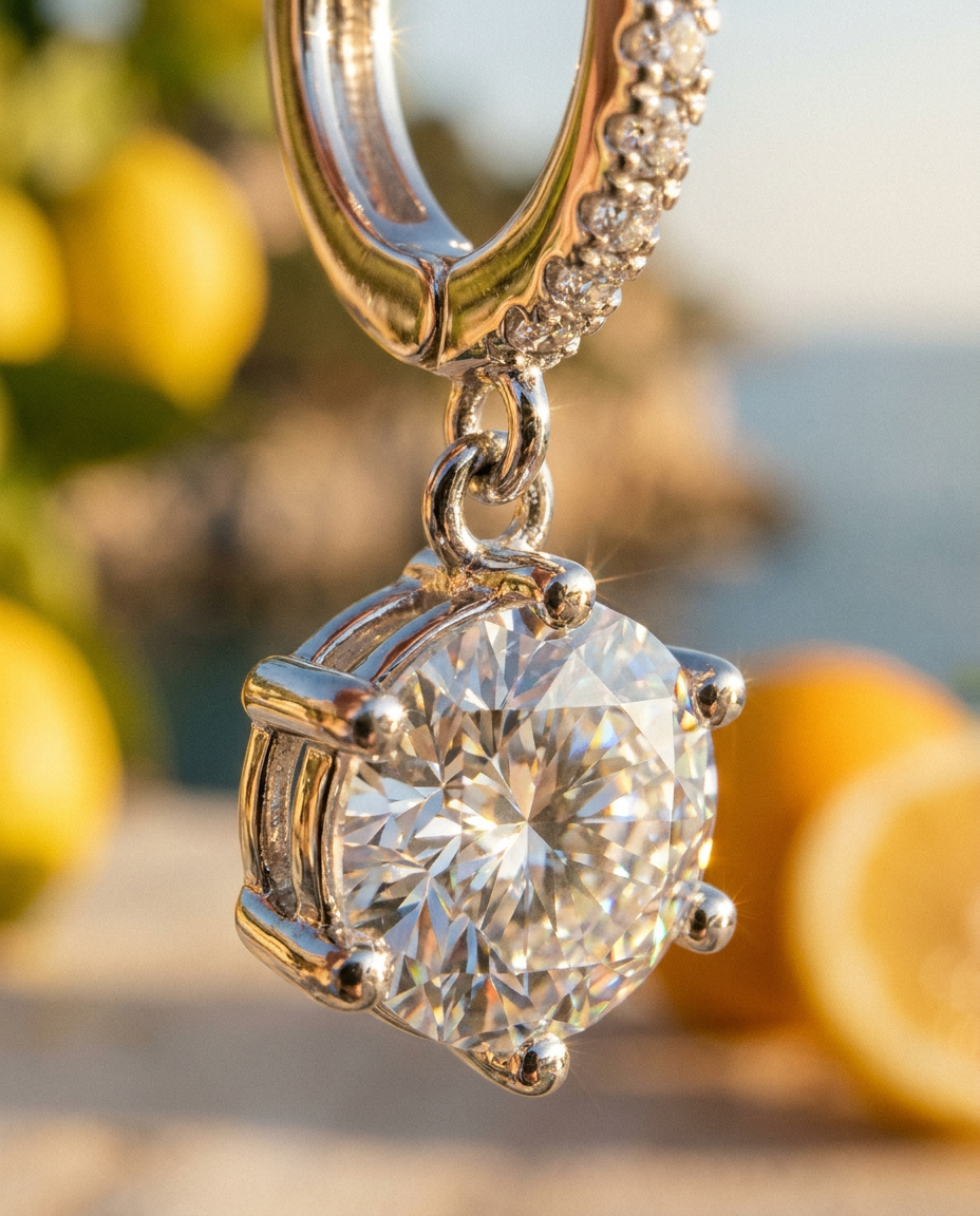 Solitario Drop Earrings