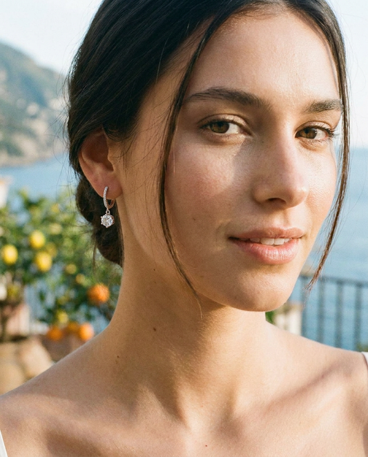 Solitario Drop Earrings