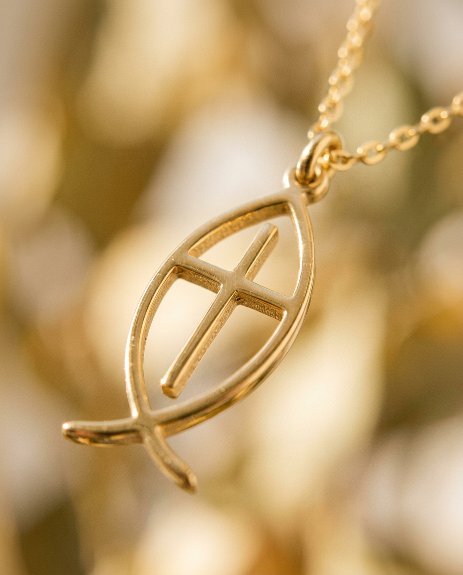 Pesce Cross Necklace
