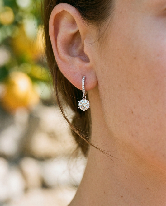 Solitario Drop Earrings