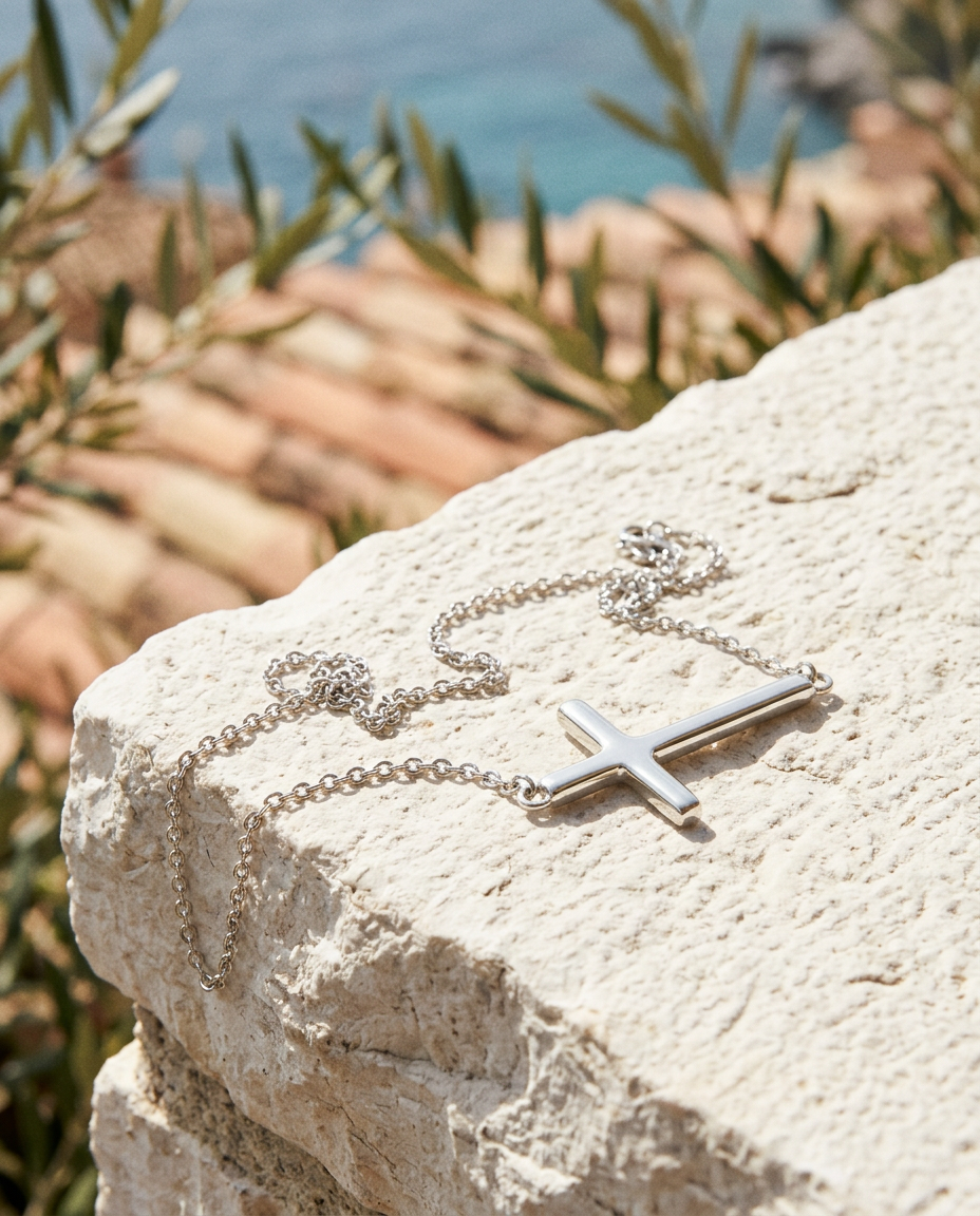 Orizzontale Cross Necklace