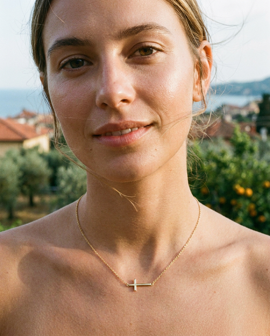 Orizzontale Cross Necklace