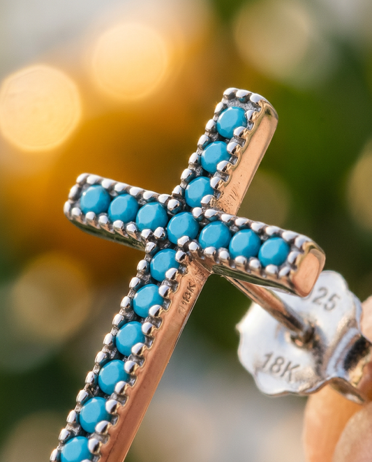 Acqua Cross Studs