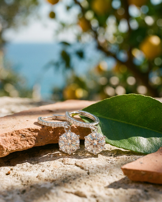 Solitario Drop Earrings