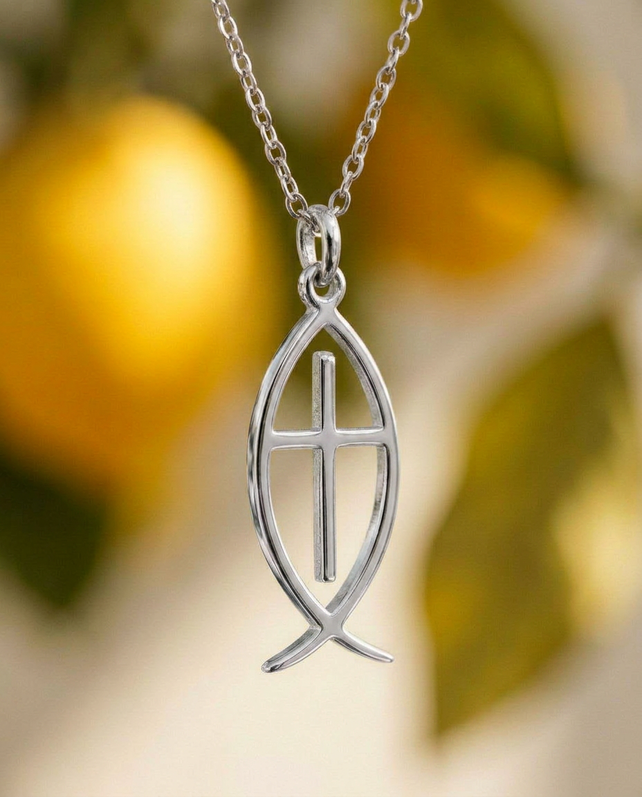 Pesce Cross Necklace