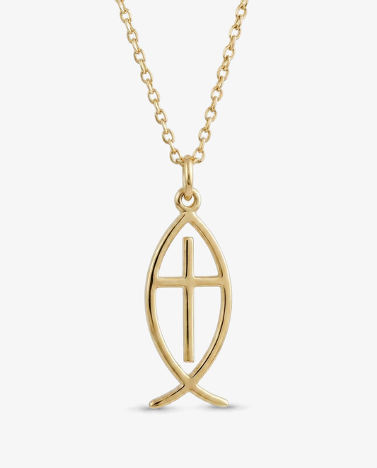 Pesce Cross Necklace