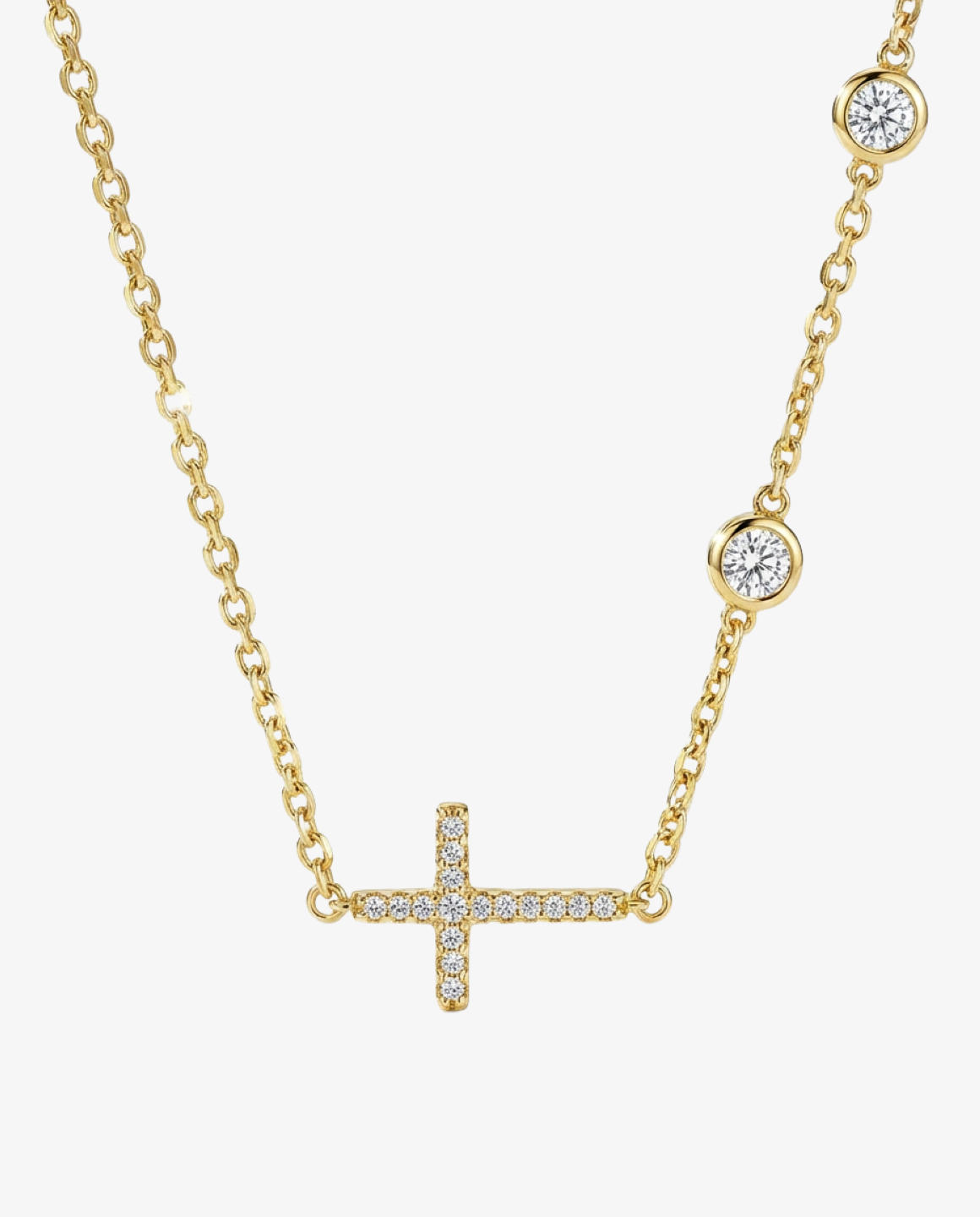 Alt Crystal Cross Necklace