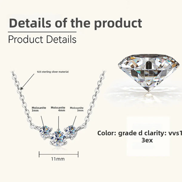 925 Silver / White-Child Smiling Necklace (0.5 Carat)